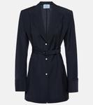 Блейзер из шерсти и мохера Prada, Bleu - фото