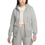 Nike Куртки женские серые с капюшоном, средней плотности ткани, другие - фото