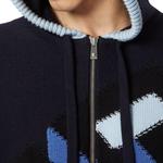 VERSACE Свитер мужской синий с капюшоном Moderate Others - фото 7