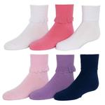 Набор из 6 носков SO для девочек с поворотными манжетами, мультиколор - фото 2