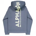 Худи Alpha Industries Back Print, синий - фото 4