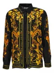 Рубашка с принтом в стиле барокко Versace Jeans Couture, черный - фото