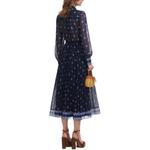 Платье миди с цветочным принтом Self portrait Self-portrait, синий - фото 4