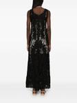 P.A.R.O.S.H. кружевное платье макси, черный - фото 4