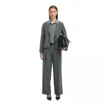 Поло с длинным рукавом Selected Thea, серый - фото 4