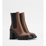 Кожаные ботильоны TOD's, коричневый - фото 2
