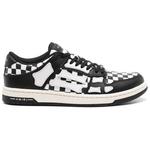 Кроссовки AMIRI Skel Top Low Check-pattern Sneakers, черный/белый - фото 2