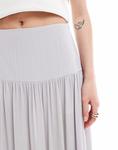 Юбка Stradivarius maxi серого цвета - фото 3
