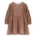 Burberry Девочки Платье из хлопка с принтом Thomas Bear, Scarlet Ornge Ip Pat - фото