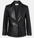 Кожаный блейзер Vince, Black - фото