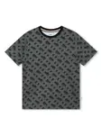Футболка с монограммой BOSS Kidswear, черный - фото