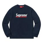 Толстовка Supreme Underline Crewneck Navy, синий - фото