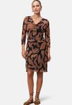 Платье zero MIT WASSERFALLAUSSCHNITT, Blackcamel/Brown - фото 2