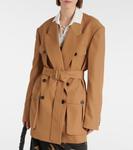 Двубортный габардиновый пиджак Dries Van Noten, кэмел - фото 6