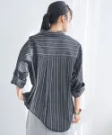 Полосатая рубашка Coen, цвет Dk.Gray - фото 7