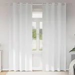 Плотные шторы с кольцами, 2 шт., чисто-белые, 225 x 140 см vidaXL - фото 2