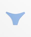Пикейные трусики-бикини с U-образным вырезом средней плотности Oysho, цвет Pale Lavender Blue - фото 7