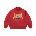 Пуловер Supreme Crest Appliqué Half Zip Pullover, Dark Red - фото