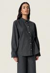 Блуза Soaked in Luxury Button-down blouse, Black Denim Stripes/Grey - фото