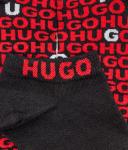 Носки мужские Hugo Bodywear короткие с логотипом 2 пары, черный - фото 4