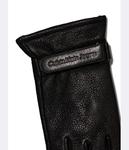 Перчатки мужские Calvin Klein Jeans кожаные с добавлением шерсти, черный - фото 3