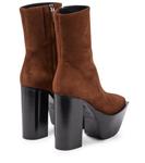 Замшевые ботильоны на платформе Peter Do, коричневый - фото 3