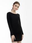 Вязаное платье мини с длинными рукавами Mymo, черный - фото 2
