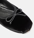 Балетки из велюра Miu Miu, черный - фото 6