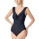 Женский цельный купальник Phistic Pepper Upf 50+ с рюшами, черный - фото