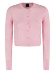 Кардиган ажурной вязки PINKO, розовый - фото