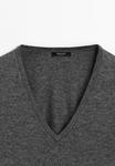Джемпер Massimo Dutti LONG SLEEVES WITH V-NECK, Grey - фото 7