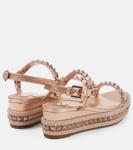 Кожаные эспадрильи pyraclou Christian Louboutin, бежевый - фото 3