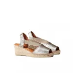 Сандалии Toni Pons Teide-P esparto wedge, серебряный - фото