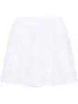 Юбка мини с английской вышивкой Ermanno Scervino, белый - фото