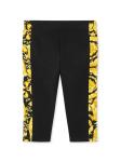 Versace Kids легинсы с принтом Barocco, черный - фото 2