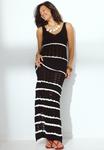 Платье NA-KD Maxi dress, Black White/Black - фото