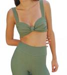 Бикини-топ Hayden Micro Scrunch оливкового цвета Montce, оливковый - фото 5