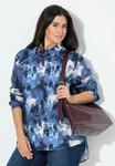 Блуза Ulla Popken Button-down blouse, Ink Blue/Blue - фото 6