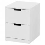 Комод с 2 ящиками NORDLI IKEA, 40x54 см, белый - фото