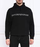Толстовка мужская Emporio Armani с надписью, черный - фото