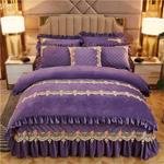RomildaYuan Комплект постельного белья стеганый плотный бархат мягкий теплый - фото