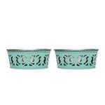 Набор для загородной жизни из 2 мисок для собак из нержавеющей стали — миски в стиле фермерского дома Country Living, цвет Mint Green - фото 2