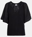 Хлопковый топ Belle VELVET, черный - фото