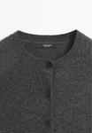 Кардиган Massimo Dutti Cardigan, Dark Grey - фото 4