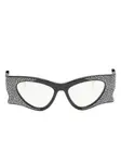 Солнцезащитные очки с кристаллами Gucci Eyewear, черный - фото