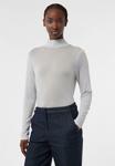 Топ comma Long sleeved top, Grau Meliert/Mottled Light Grey - фото
