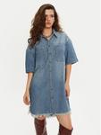 Джинсовое платье свободного кроя One Teaspoon, синий - фото