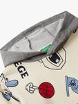 Детская толстовка с принтом из хлопка Benetton, Cream/Multi - фото 3