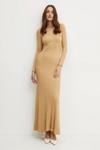 АМАРО платье Bardot, бежевый - фото 4