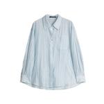 ELLE Рубашка Women's Blue Lapel Moderate - фото